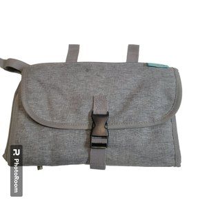 Kopi Baby Portable Diaper Changing Pad, Gray, Zip Pouch,  - EUC